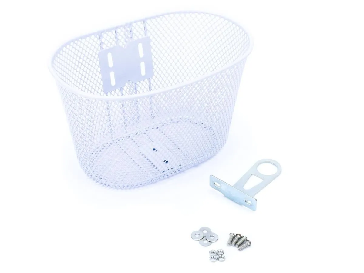 Koszyk rower.przedni HB-047-1 dziecięcy biały stal. - Oficjalny Sklep Romet