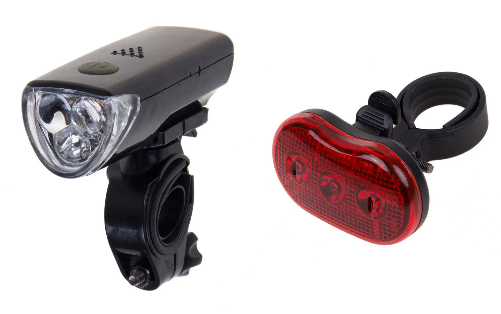 Zestaw lamp XC Light 104305 przód 3 super diody LED, 2 funkcje + tył 3 diody, 3 funkcje