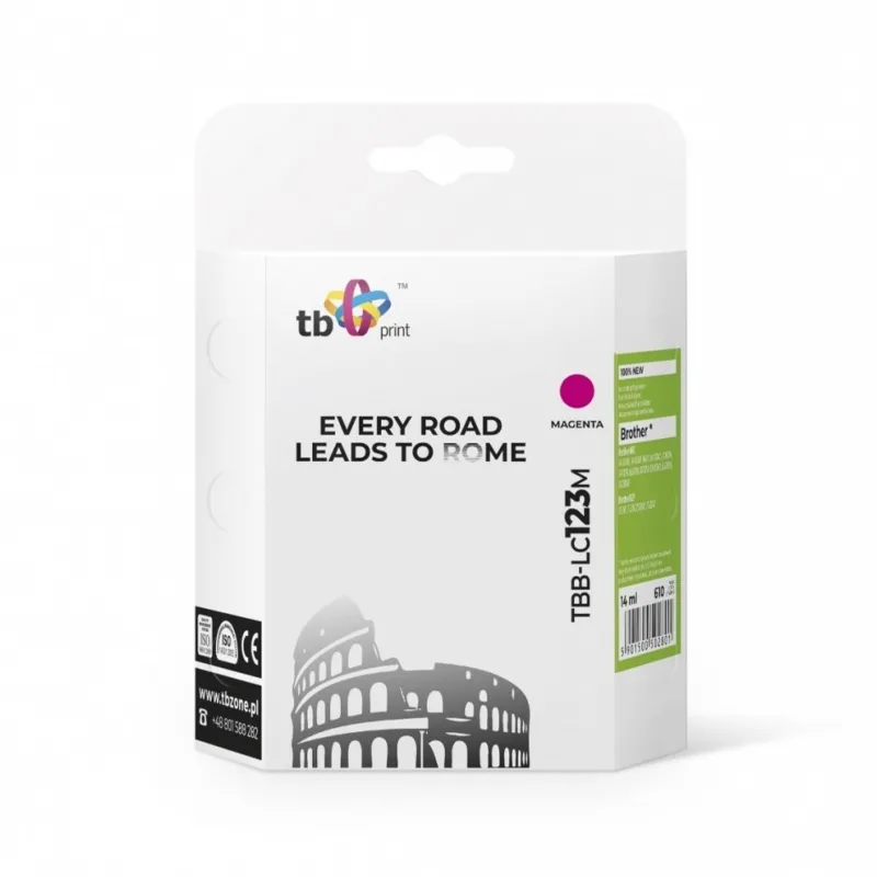 Tusz TB Print do Brother LC123 Magenta TBB-LC123M