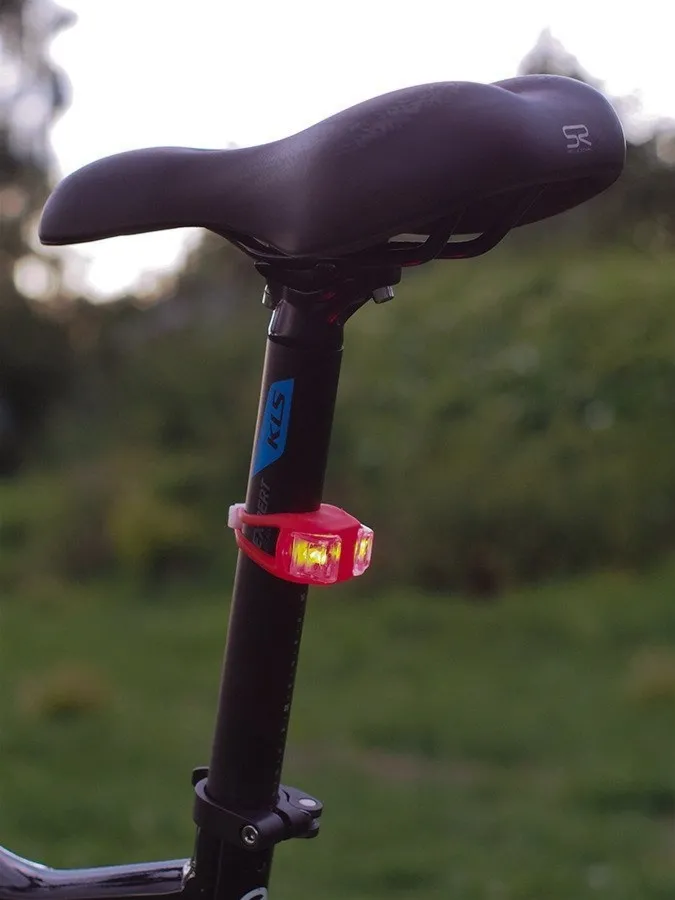 Zestaw lamp XC Light 1000F silikonowe, 2-Led,3 funkcje, czerwone