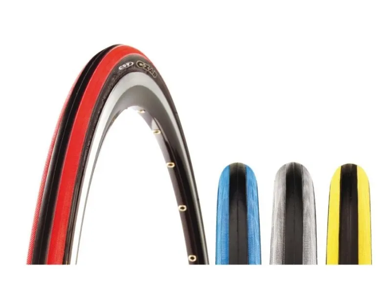 Opona CST CZAR ROAD 700x 23C TR-CS225 zwijana, czarno-czerwona