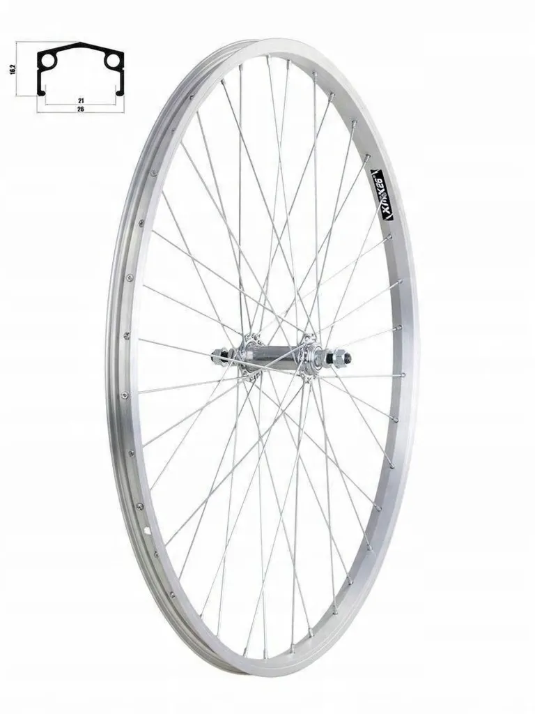 Koło przednie aluminiowe XMX z piastą stalową - 24"