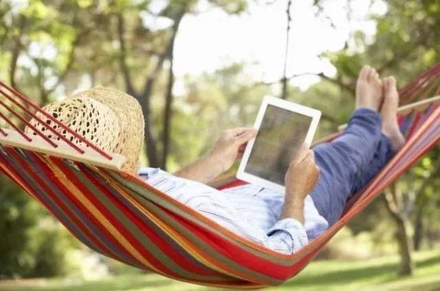 Hamak jednoosobowy 190x80cm z drążkiem 40 cm