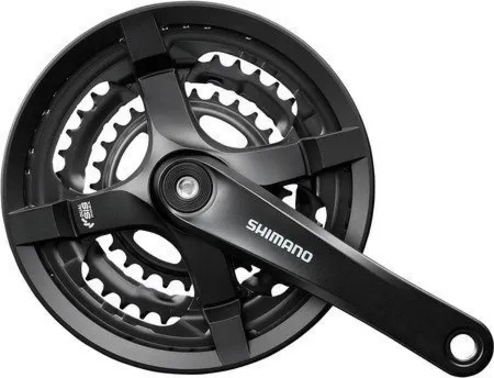 Mechanizm korbowy Shimano FC-TY501 48x38x28T czarny z osłoną
