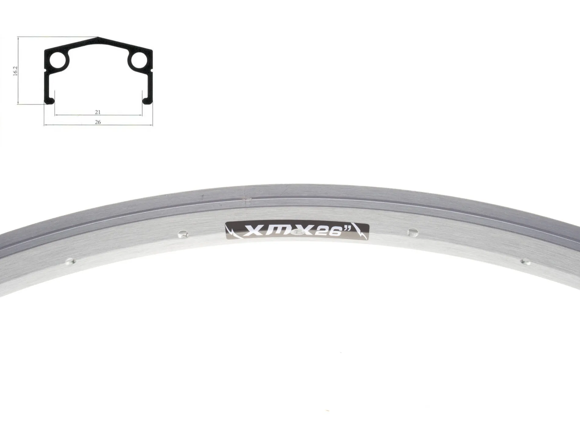 Aluminiowa obręcz XMX 28" 21x16,2mm 36-otw - Srebrna