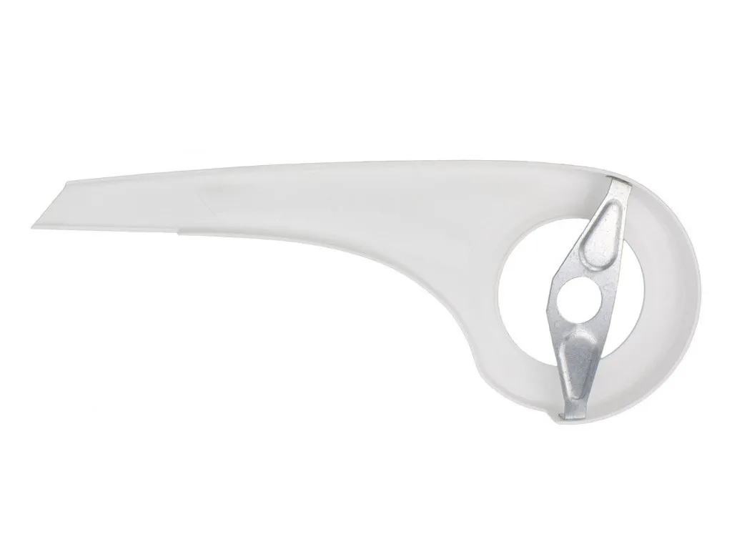 Osłona łańcucha mocowana na korbę 38 zębów biała uchwyt