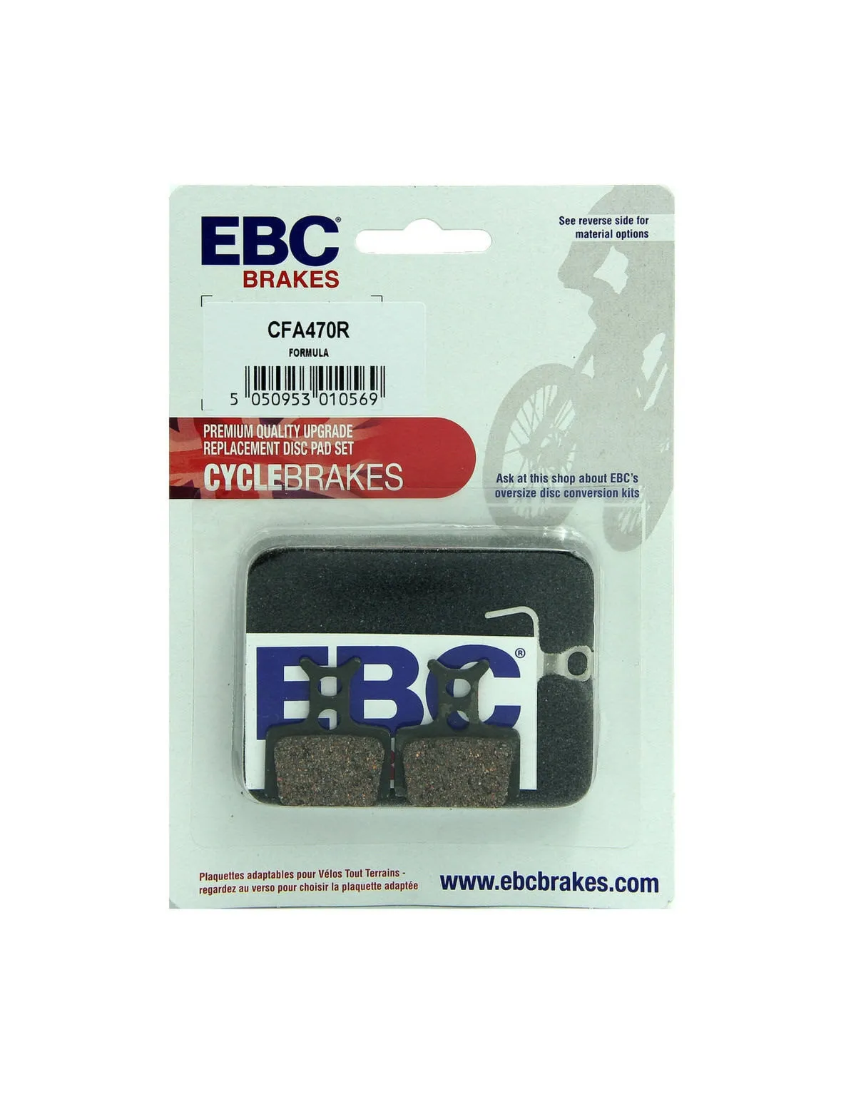 Klocki hamulcowe rowerowe EBC CFA470R Red - Formula