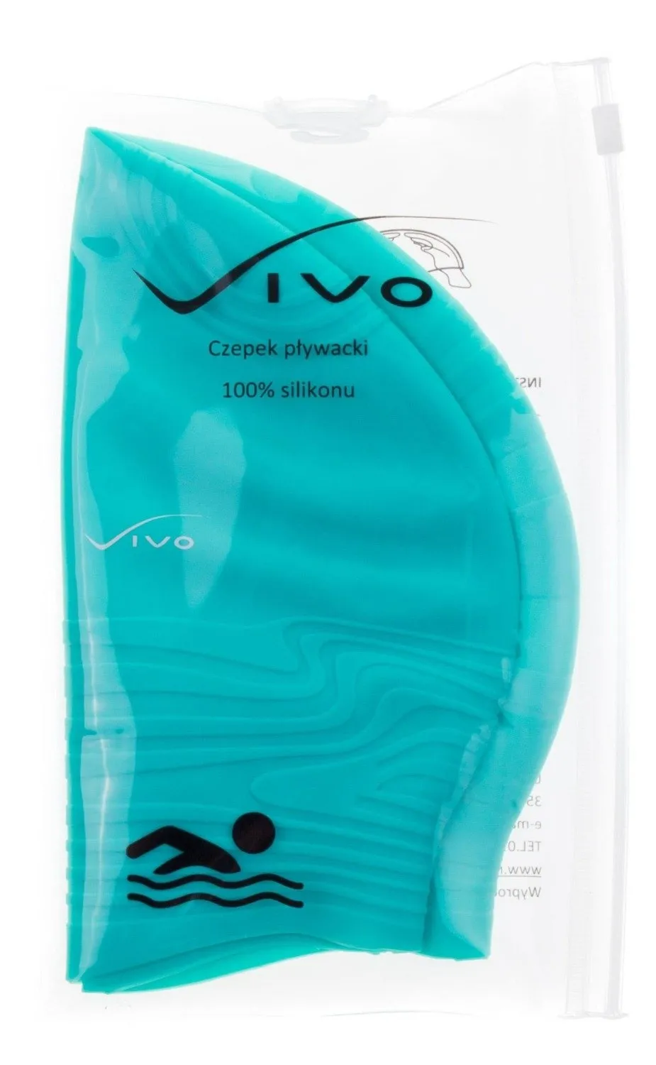 Czepek silikonowy Vivo B-1317 3-D turkusowy