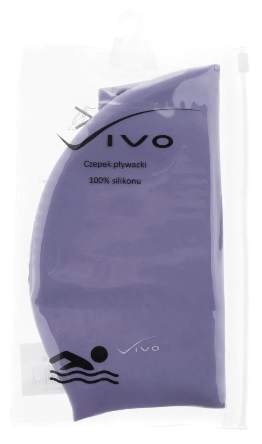 Czepek silikonowy Vivo B-1319 longhair fioletowy