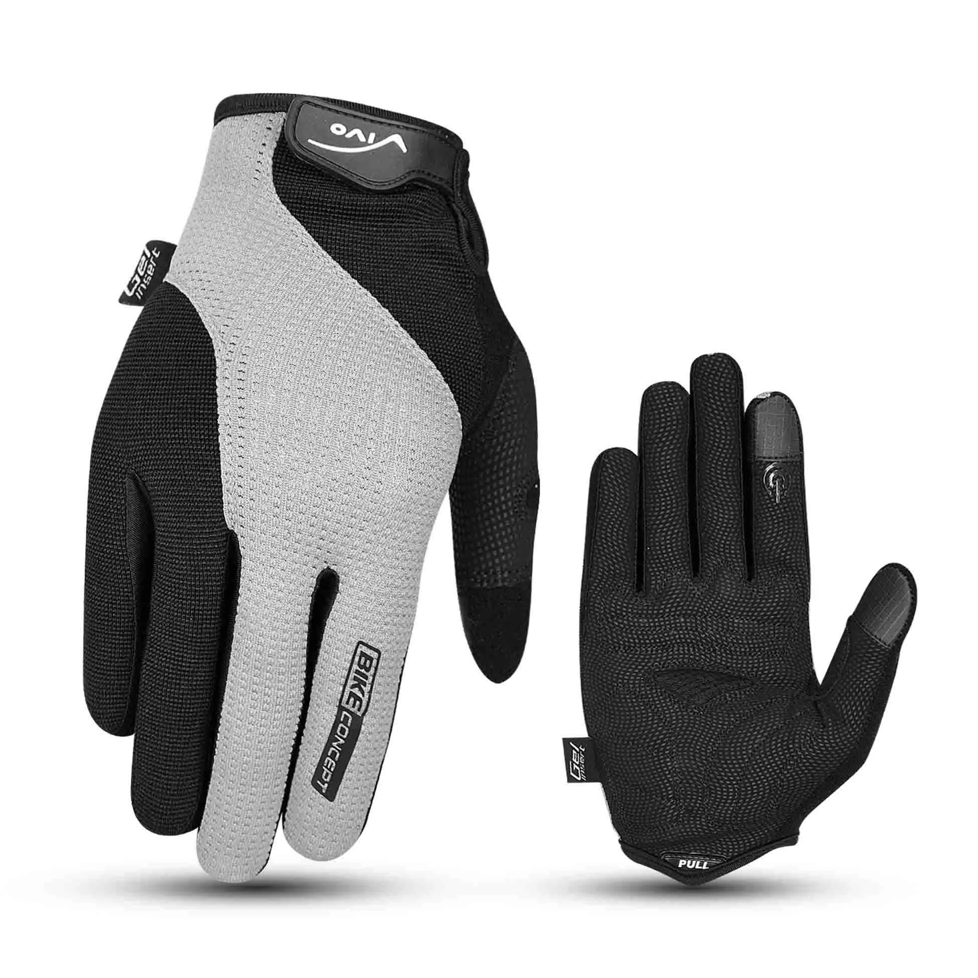 Rękawiczki rowerowe Vivo SB-01-9514-E czarno-szare