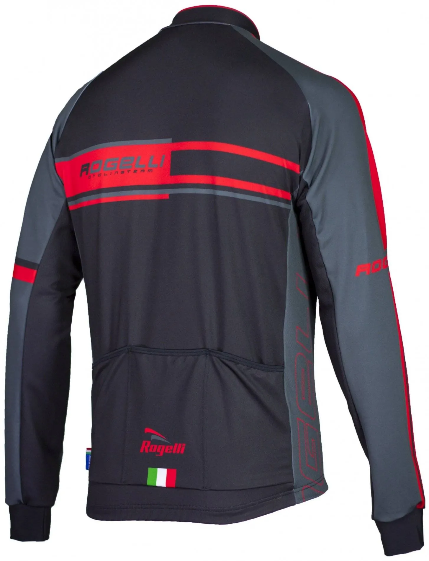 Koszulka Rogelli ANDRANO długi rękaw czarno-czerwona