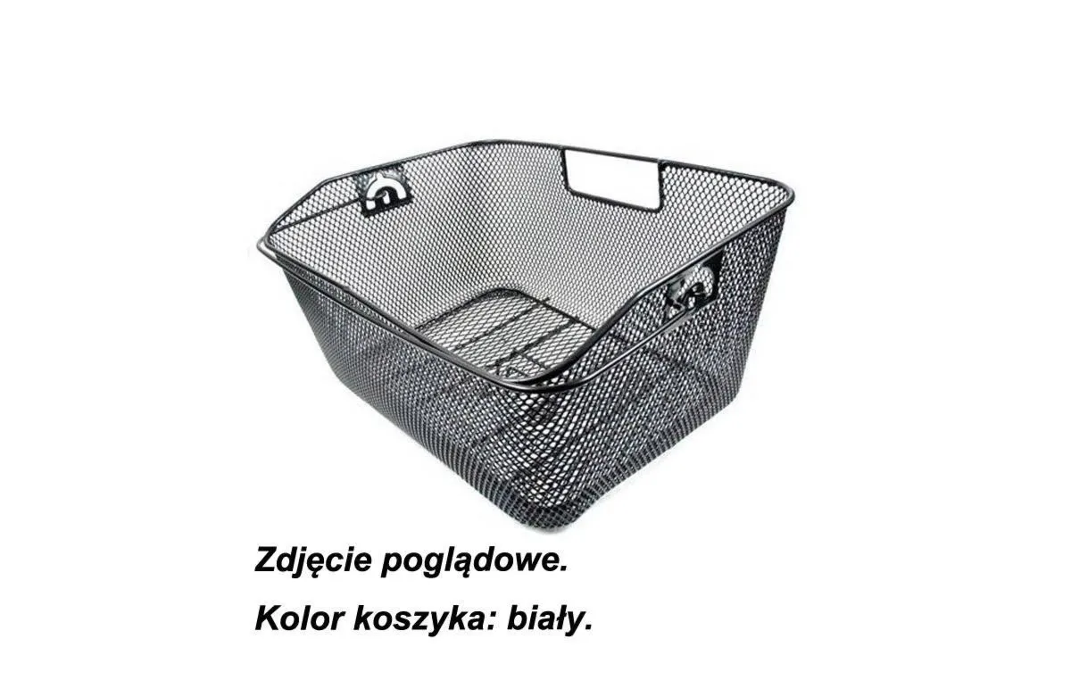 Kosz na bagażnik siatkowy 42x30x17/20cm biały