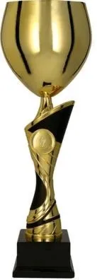 Puchar metalowy piętrowy złoto czarny TM-190x25mm W1169C