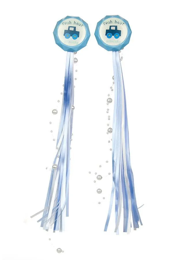 Serpentynka PD-03 wstążki ozdobne do roweru błękitne para