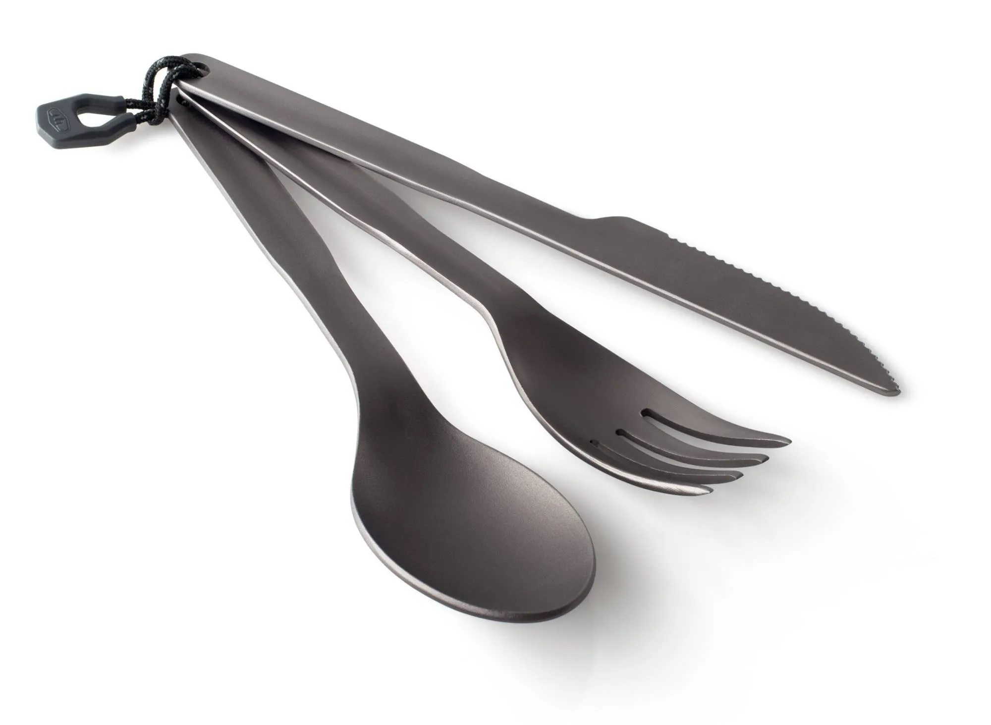 Zestaw sztućców GSI Outdoors Halulite Cutlery Set z anodowanego aluminium