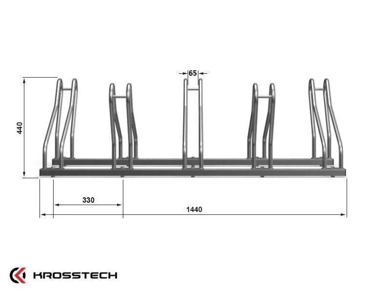 Stojak na rowery CROSS-5 dwustronny