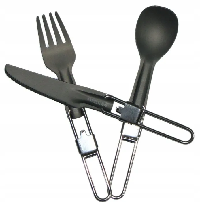 Zestaw ultralekkich sztućców Rockland - łyżka, widelec, nóż