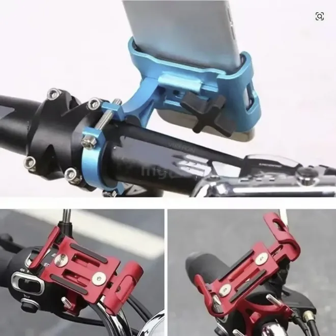 Uniwersalny aluminiowy uchwyt rowerowy Z-07 - Czerwony