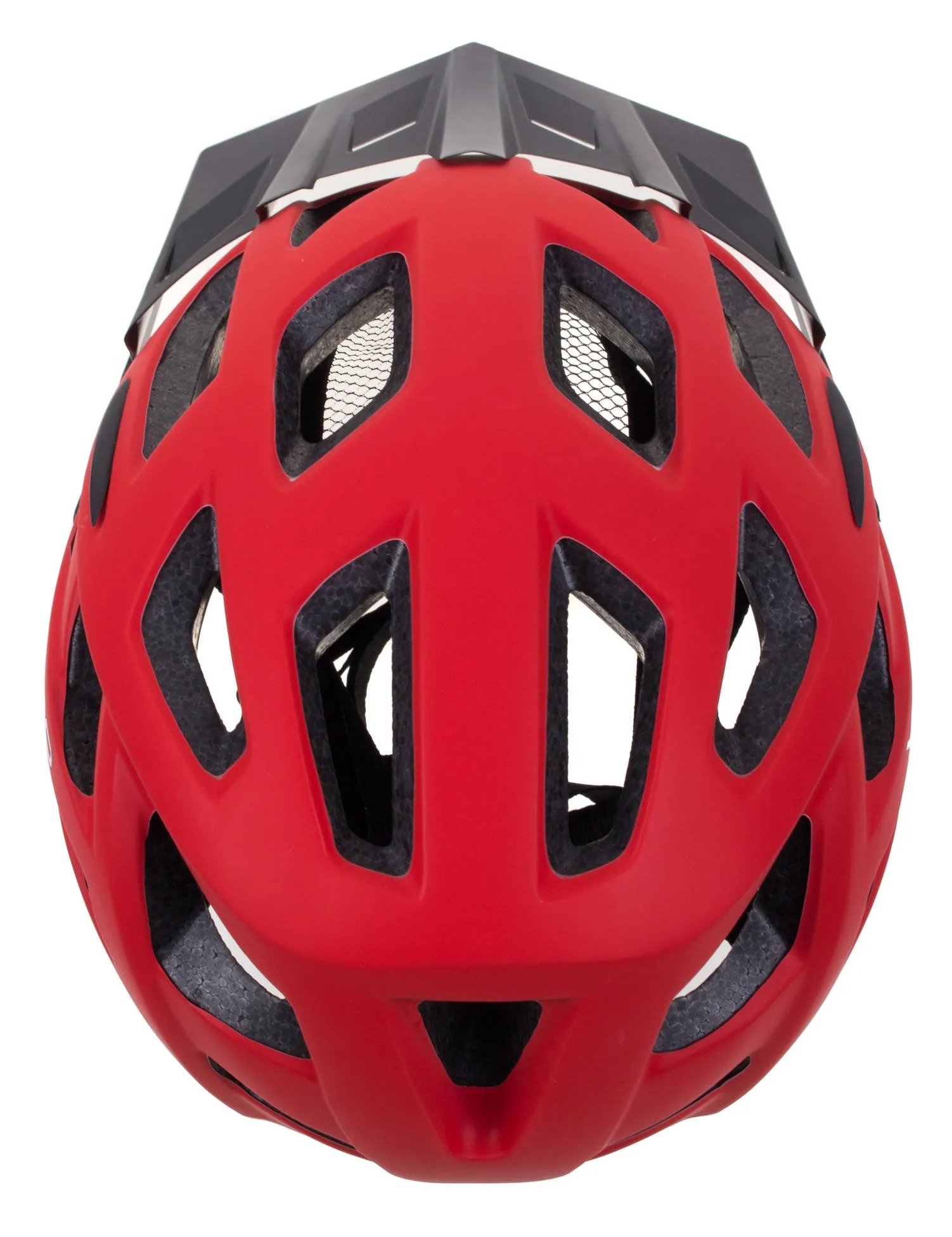 Kask Verso HM-BI409-2 czerwony mat-daszek czarny