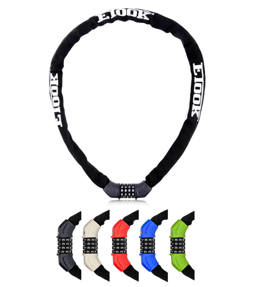 Zamknięcie ETOOK ET-355 łańcuch 900 mm na szyfr czerwone