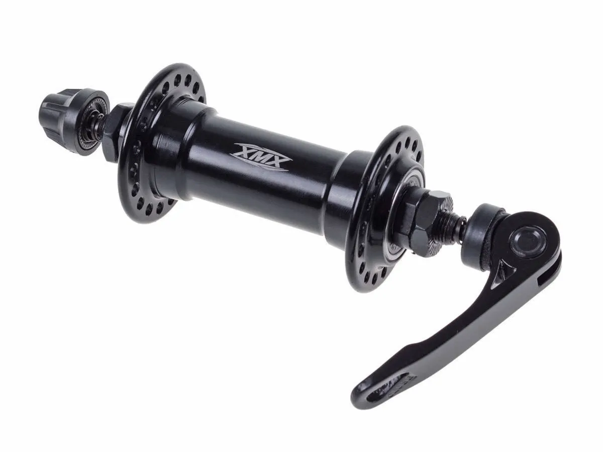 Piasta przednia aluminiowa 36-otworów łożyska maszynowe czarna