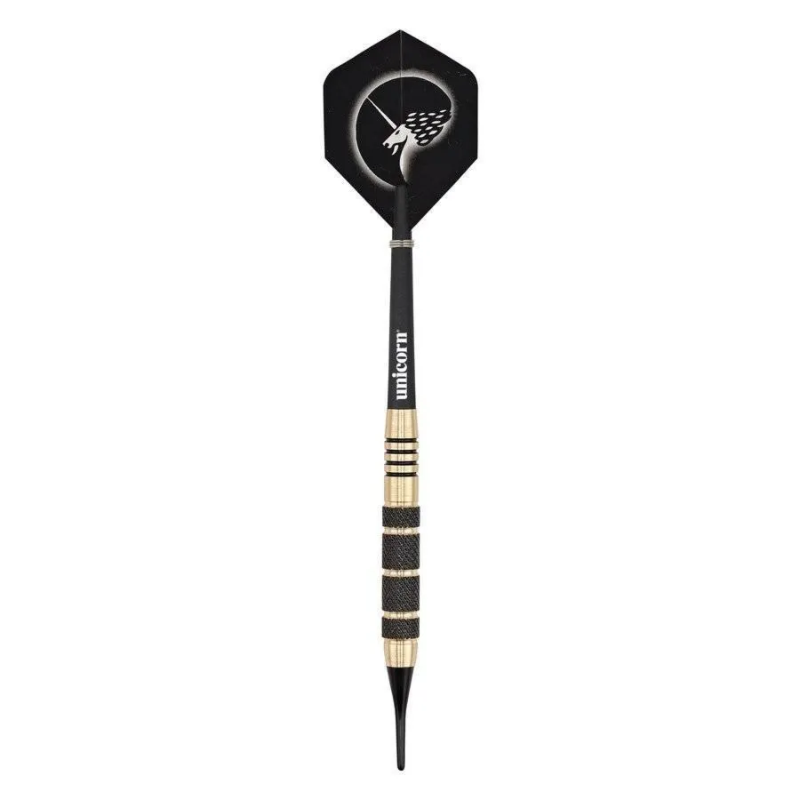 Rzutki Unicorn Core Plus Win black-gold brass darts 17g soft tip 04222