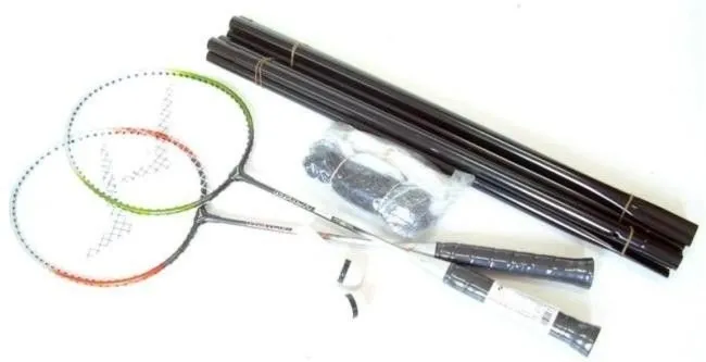 Zestaw badminton ALLRIGHT 2 rakietki+siatka+słupki