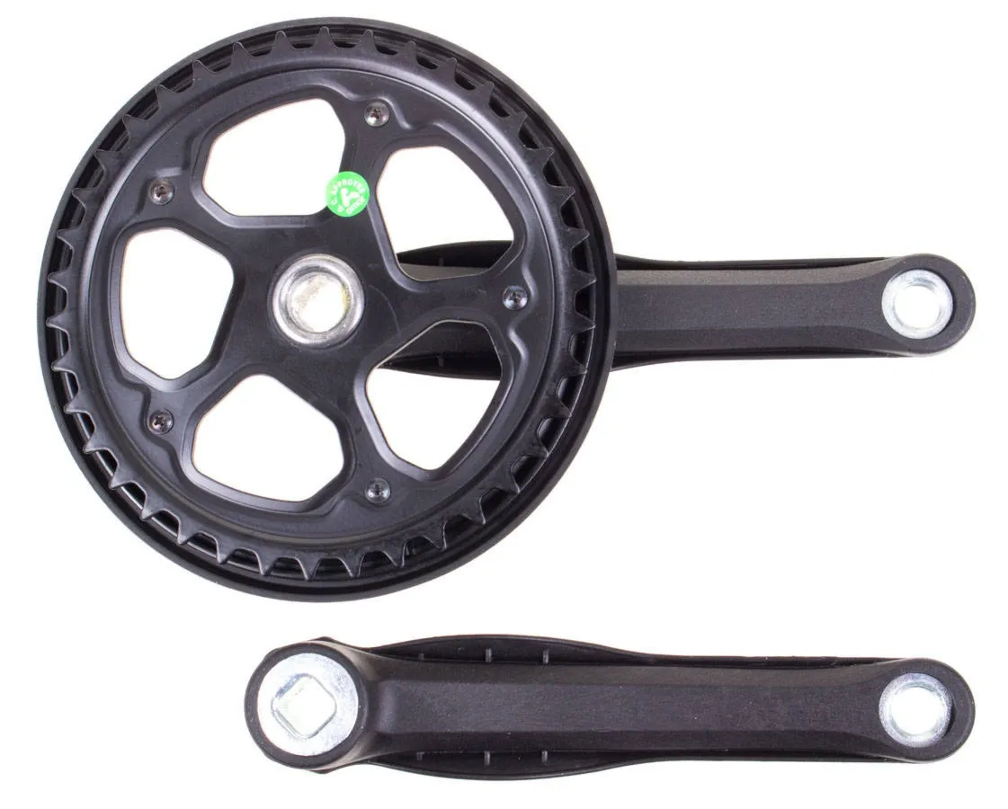 Mechanizm korbowy Amar BOLD 38T 170mm czarny z osłoną