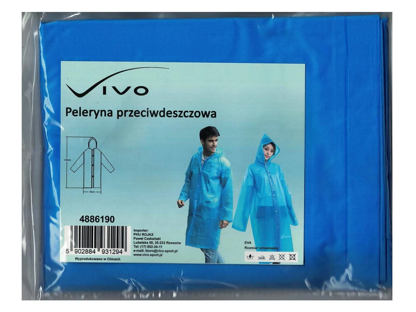 Peleryna przeciwdeszczowa EVA Vivo blue