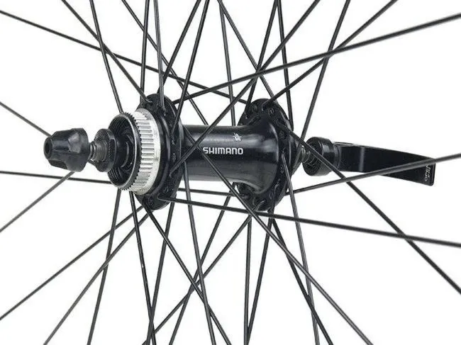 Koło przód 27,5 Disc piasta Shimano HB-TX505 Center Lock, obręcz Rodi Excalibur XC czarna - szprychy czarne