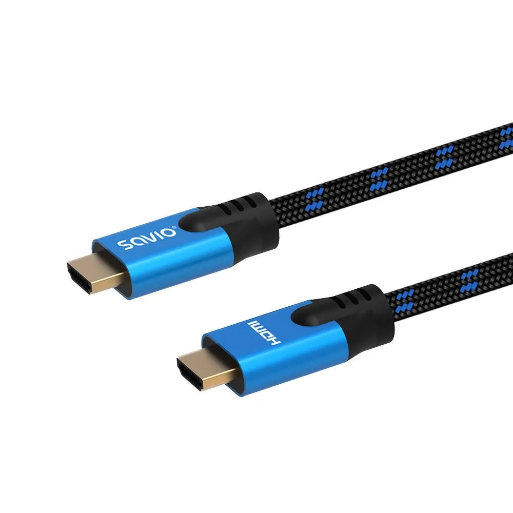 Kabel Savio HDMI - HDMI czarno-niebieski SAVIO CL-142 1.8m