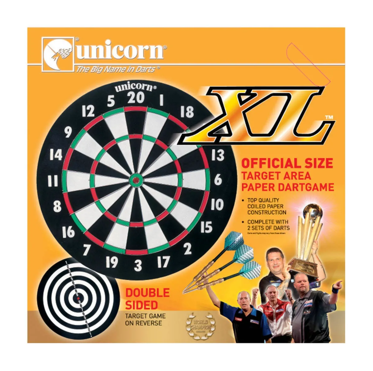 Tarcza Unicorn PAPER 17''x 3/4'' XL 2 zestawy rzutek