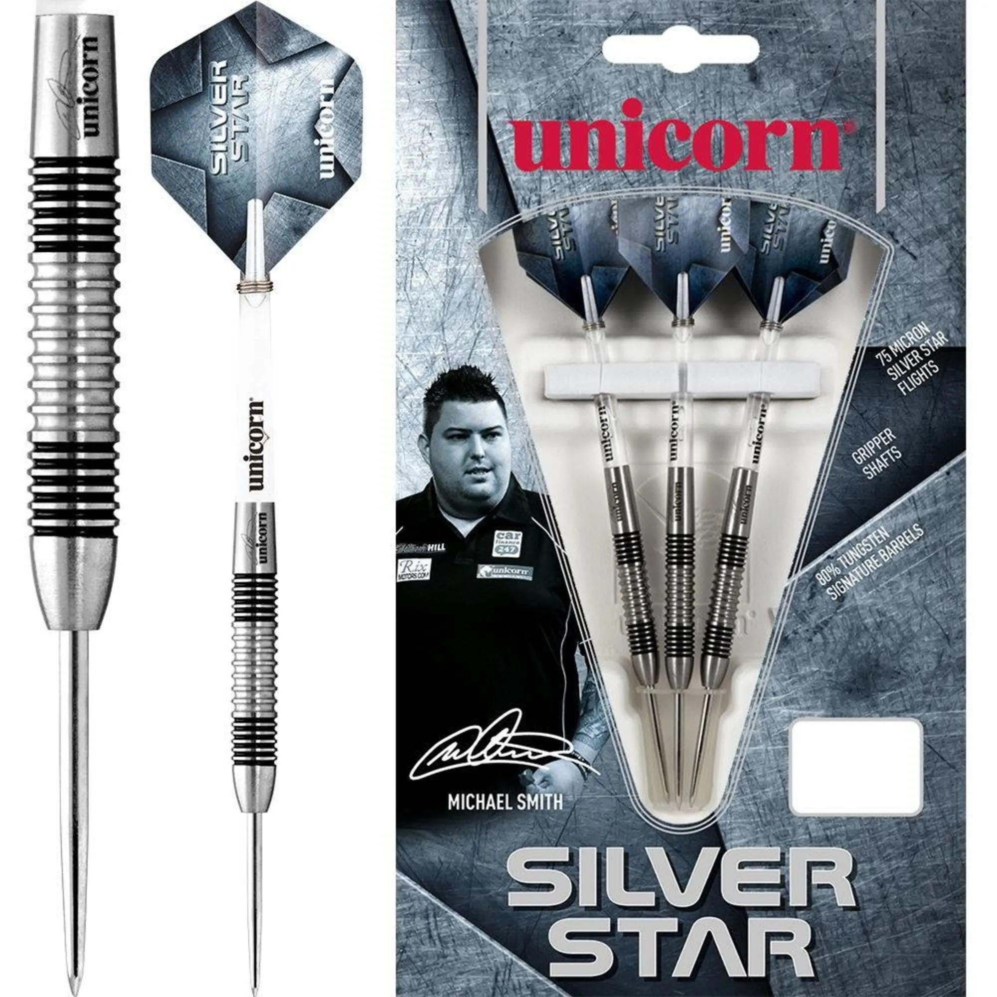 Rzutki Unicorn Silver Star G.ANDERSON 80% tungsten 17g soft tip 04769