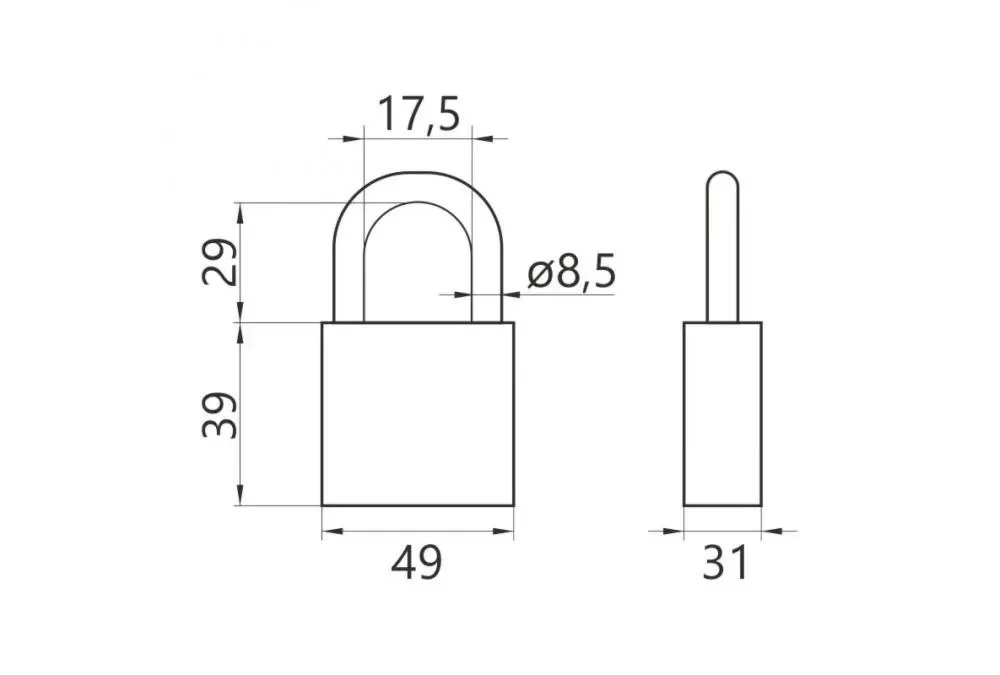 Stalowa kłódka modułowa Gerda AQUA Modus KSM S45A