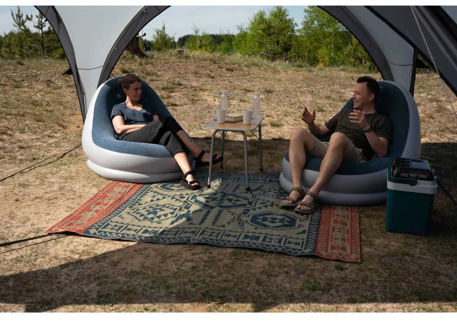 Namiot rodzinny 8 - osobowy Easy Camp Huntsville Twin 800 - rustic green