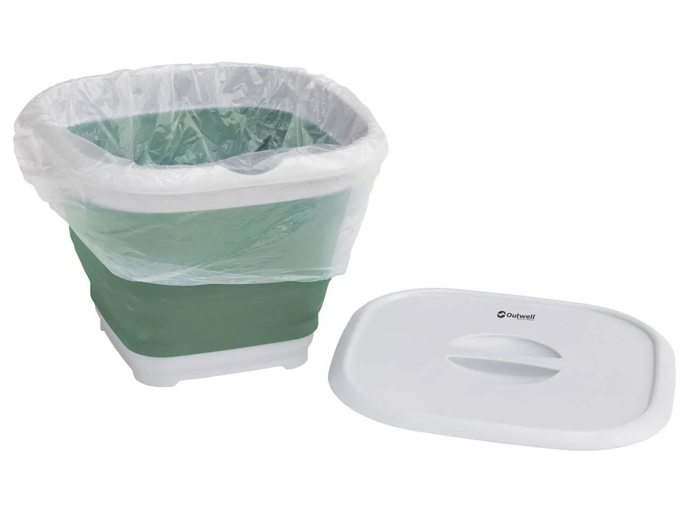 Wiadro Outwell Collaps Bucket Square w/lid - shadow green