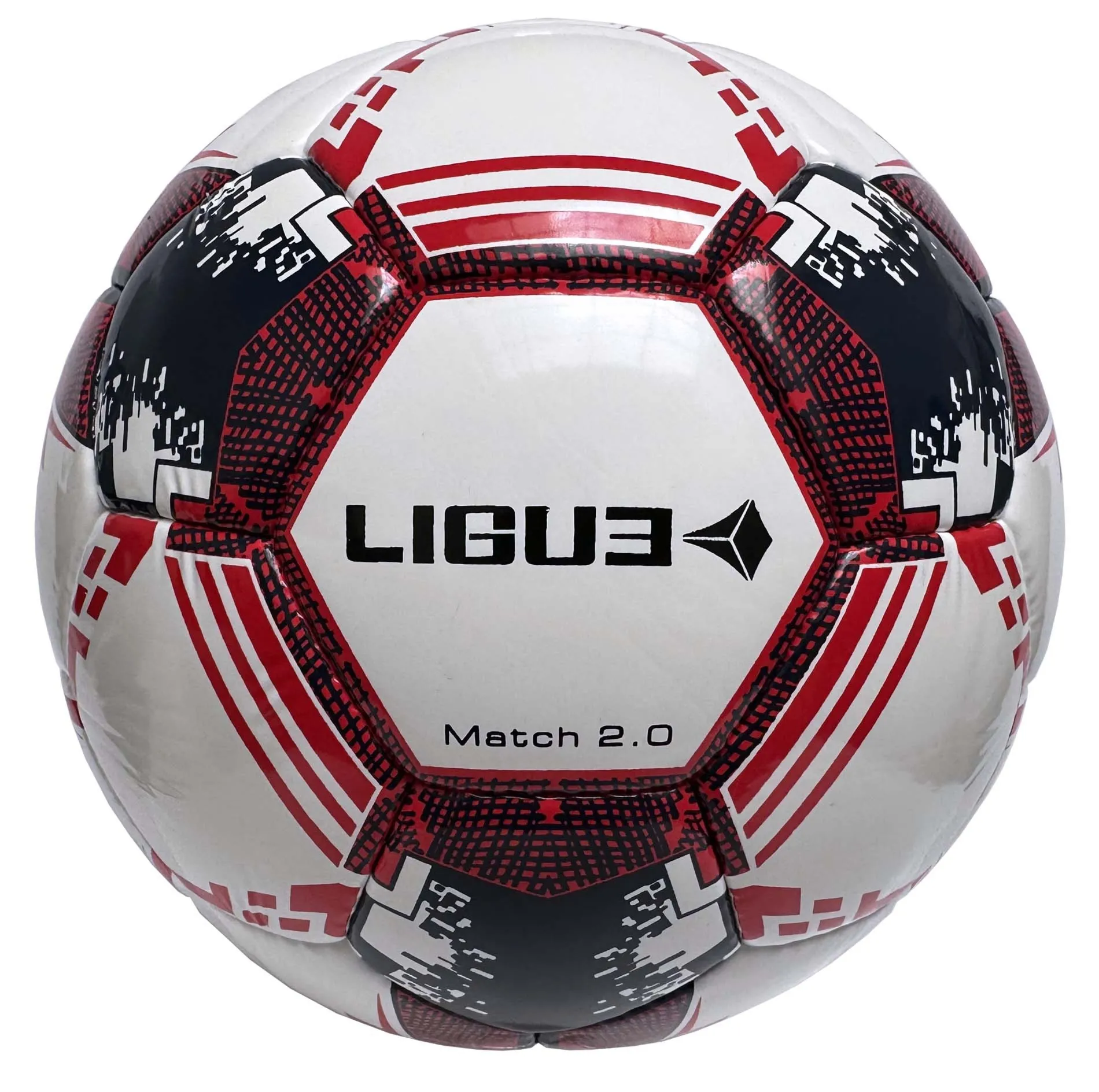 Piłka nożna Ligue Match 2.0 white-navy-red roz.5