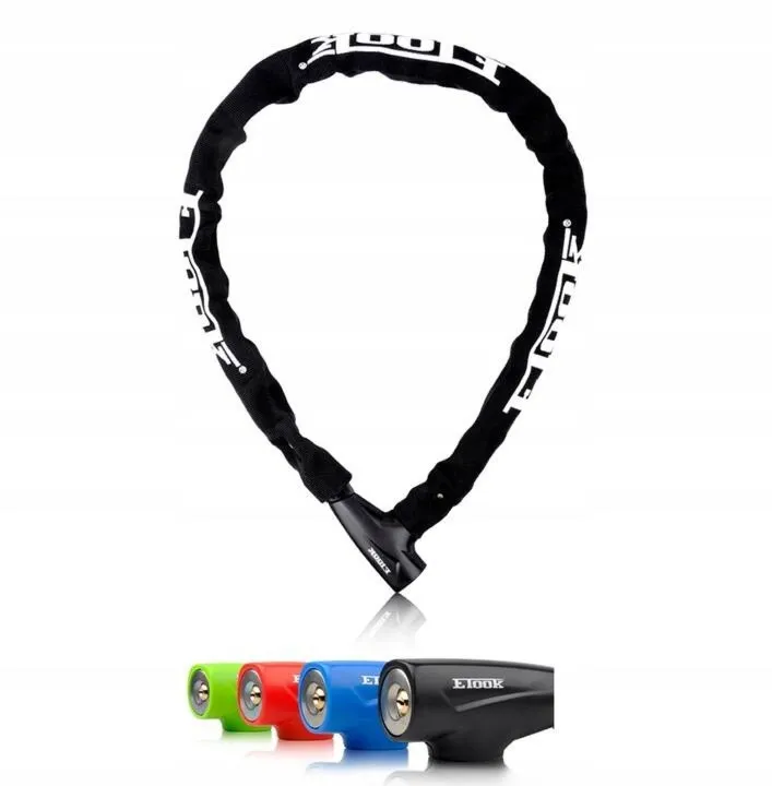 Zamknięcie rowerowe - łańcuch ETOOK ET-455 Czarne - 1m