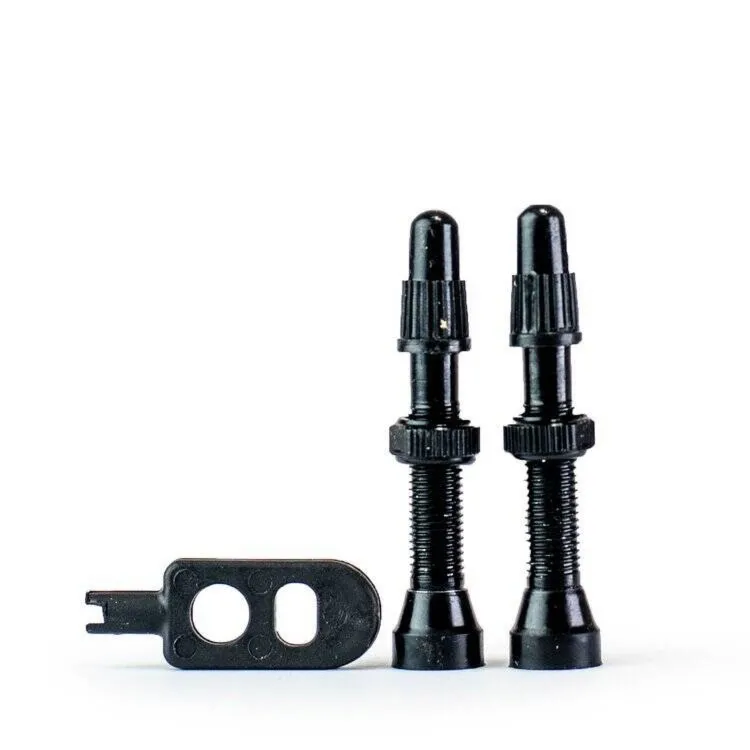 Zawory Trezado do opon bezdętkowych kpl. 2szt z kluczykiem czarne