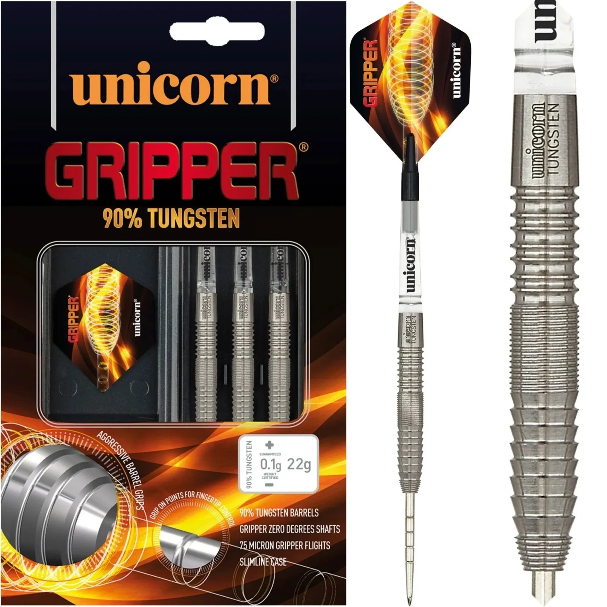 Rzutki Unicorn Gripper 6 90% tungsten darts 22g ostre 06016