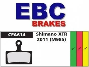 Klocki rowerowe EBC (organiczne) Shimano XTR 2011(M985) CFA614
