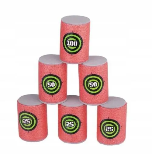 Piankowe Cele beczki do wyrzutni Nerf 6 szt