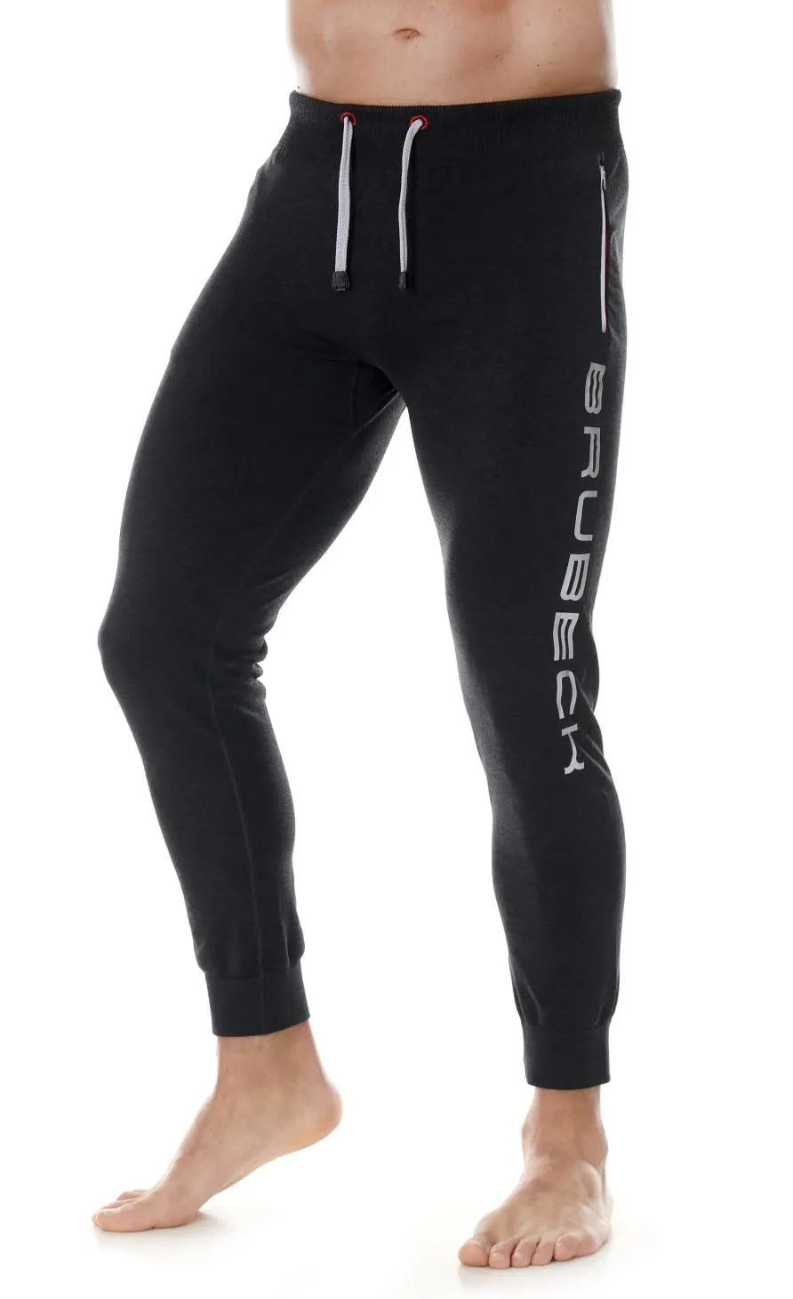 Brubeck LE1278M Spodnie męskie FUSION z długą nogawką czarne