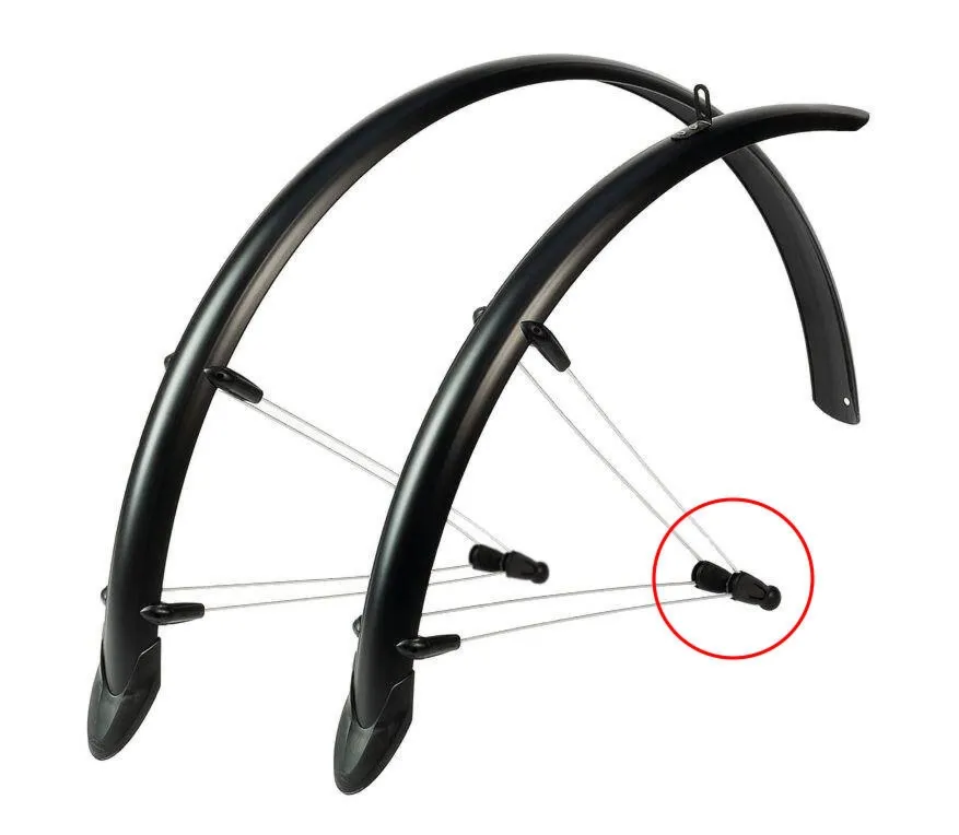 Błotnik Orion GR 29"x 53 mm czarny mat kpl z chlapaczem