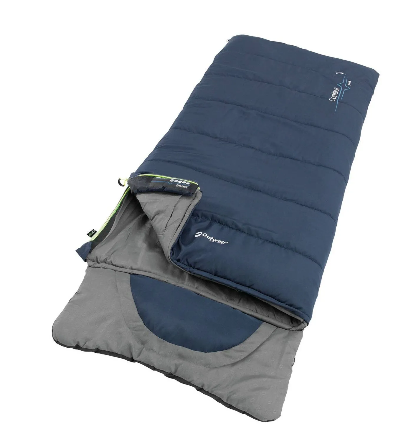 Śpiwór dla dziecka Outwell Contour Junior (140 cm) - deep blue/grey