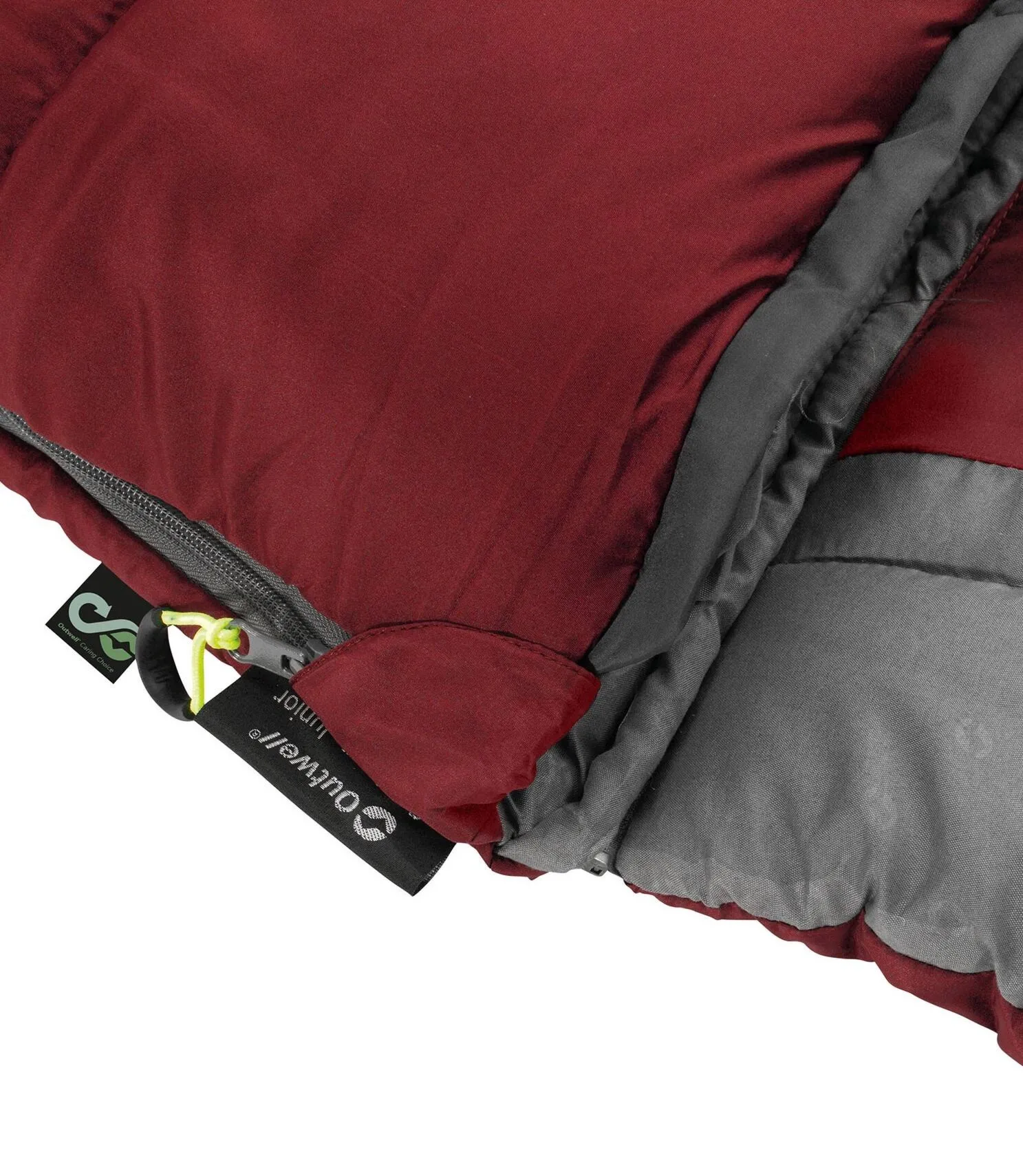 Śpiwór dla dziecka Outwell Contour Junior (140 cm) - red/grey