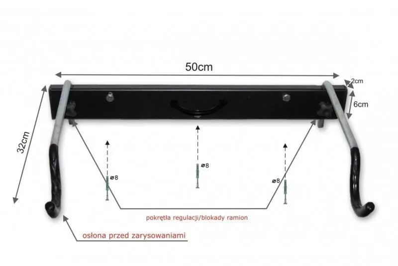 Wieszak na rower SPACE 65 ocynkowany