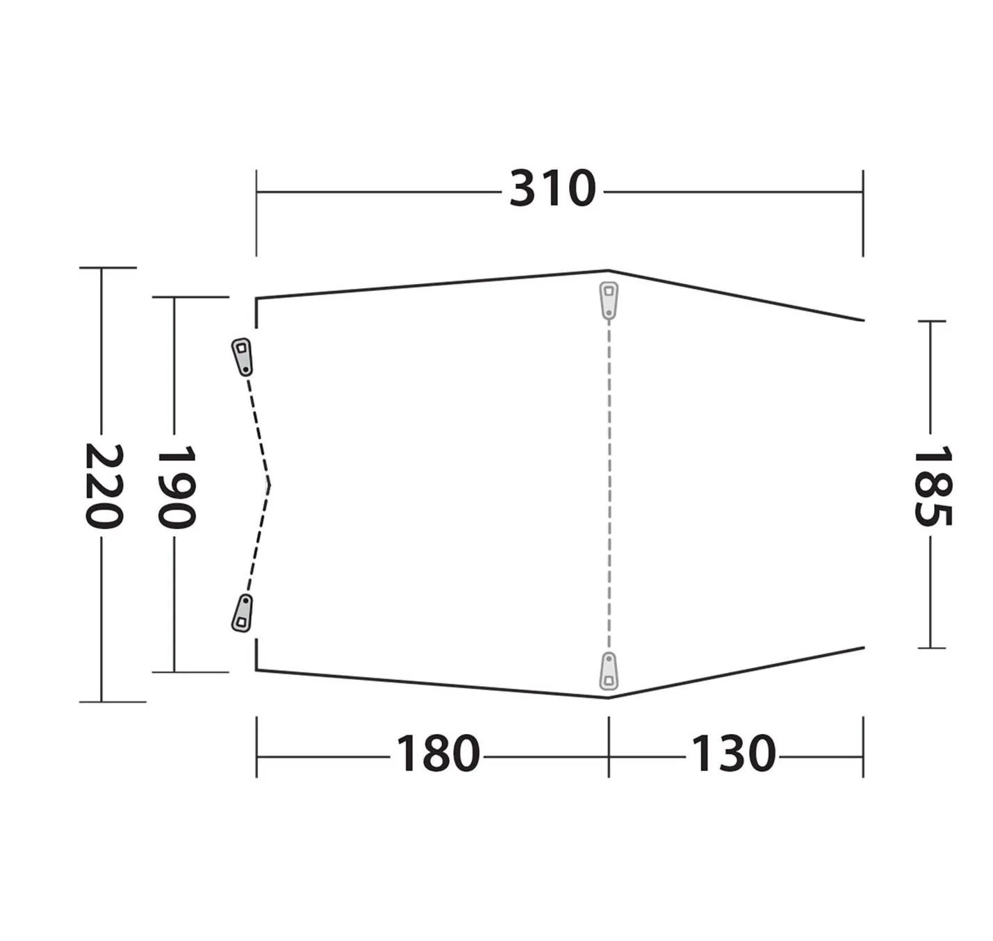Namiot do kampera Outwell Sandcrest L - green