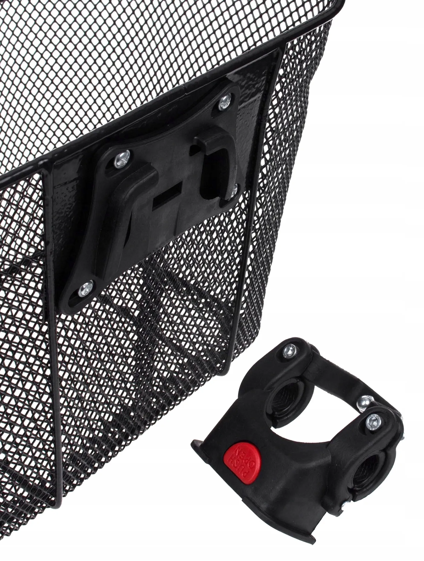 Kosz rowerowy Verso przód 350x250x240 czarny szybki montaż click