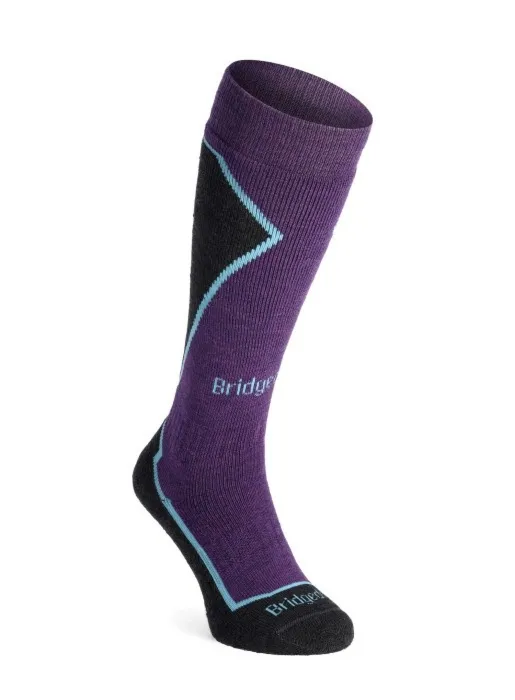 Skarpety narciarskie damskie Bridgedale Ski MW Plus - dark purple
